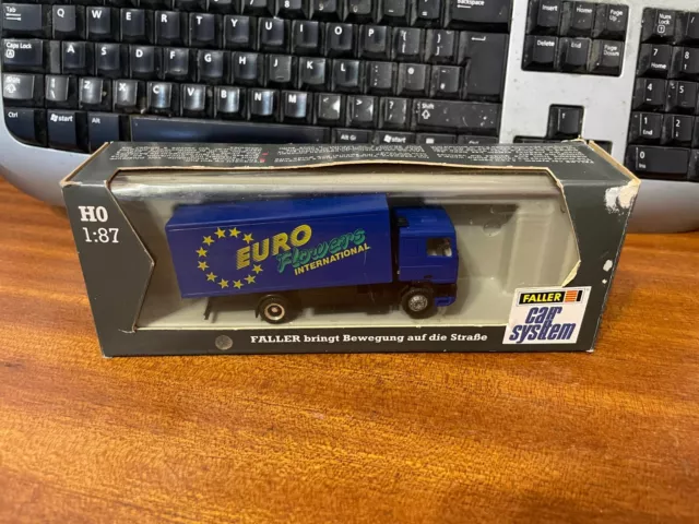 Faller Car System 1610 MBO303 1/87-HO Scale Box Van - Euro Flowers Int - Boxed