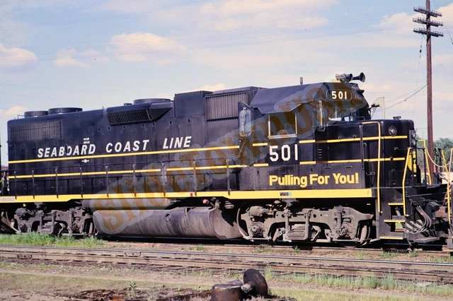 Vtg 1973 Train Slide 501 Seaboard Coast Line Engine X3L086