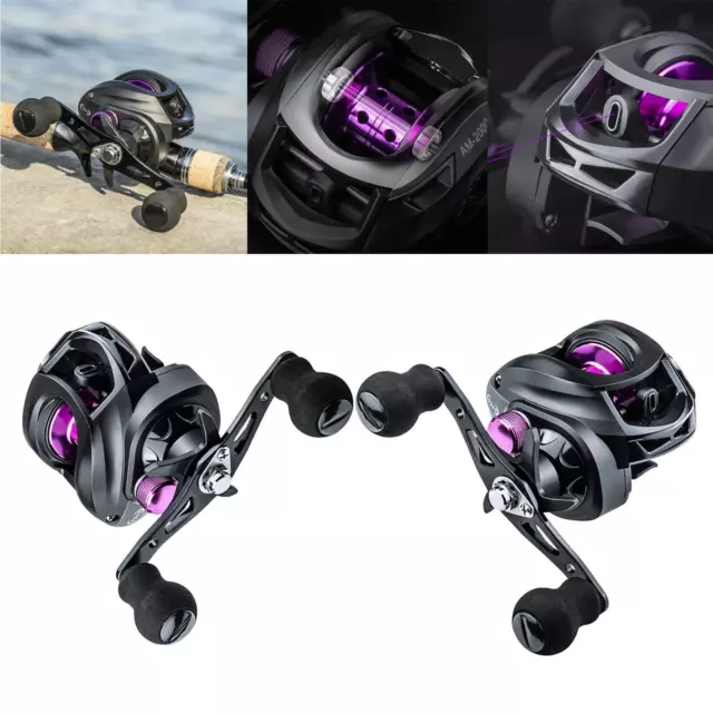 Baitcasting Fishing Reel Compact, 17.6 Carbon Fiber Drag,