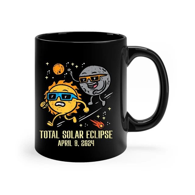 MOON CHASE SUN Total Solar Eclipse 2024 April Ceramic Mug 12.99 PicClick