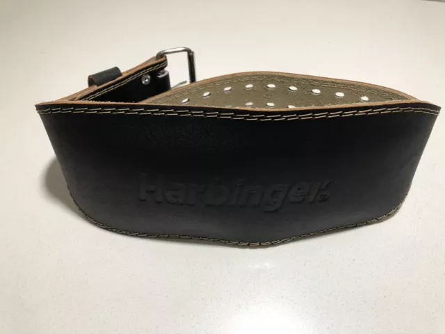 Harbinger 6" (150mm) Padded Leather Weightlifting Belt - Size Medium