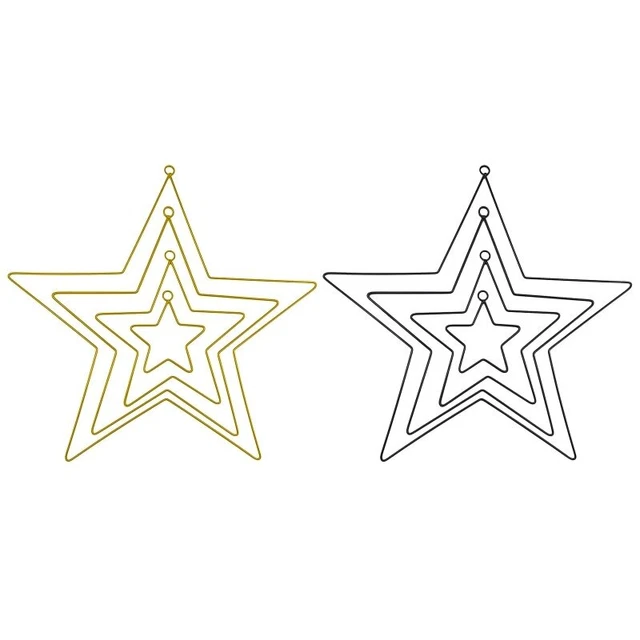 Wrought Iron Metal Star Ring Wire Wreath Frame Hanging Pendant DIY Dream Cather