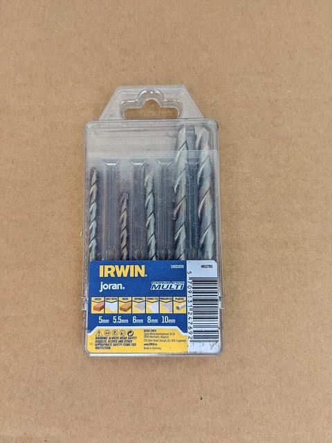 IRWIN JORAN 10 Pce Masonry Brick Block Concrete Drill Bit Set 3mm To 8mm 1840635 12.99 PicClick UK