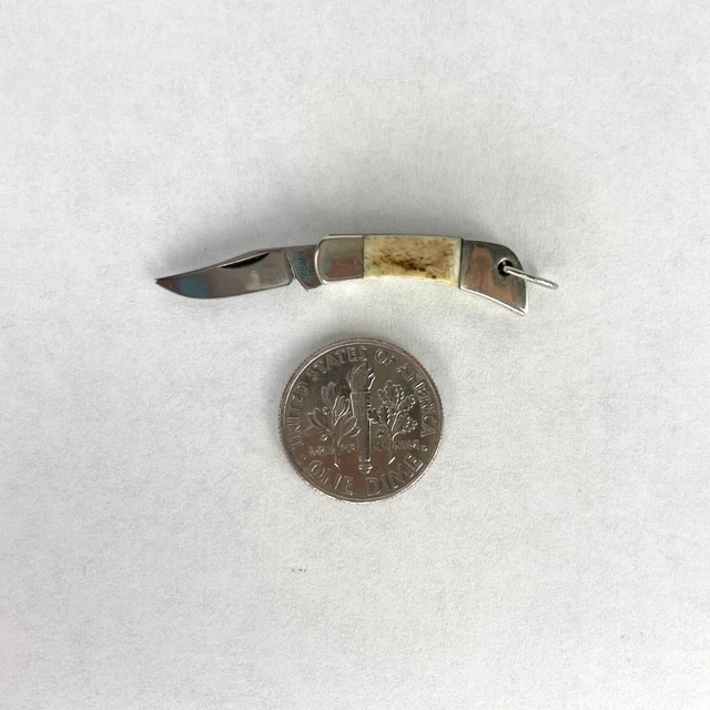 MINIATURE PEN FOLDING Knife Stag Handle 70.00 PicClick