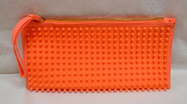 Florsheim Spiky Synthetic Clutch Purse/Pencil Case/Toiletries Zip Up Bag