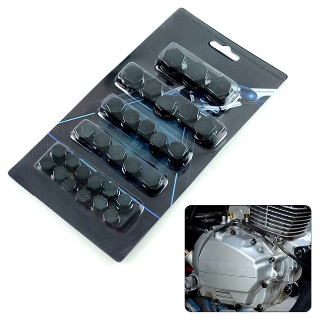 Cache-Vis Moto 30PCS Bleu - Bouchons Écrous Boulons Décoration Universelle