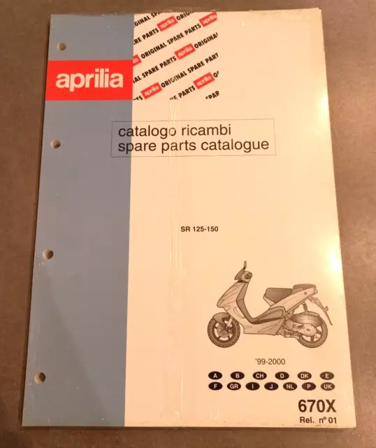 Catalogo Ricambi Aprilia Sr 125 150 '99-'00 Cod 670X Rif N° 01 Ultimo Pezzo