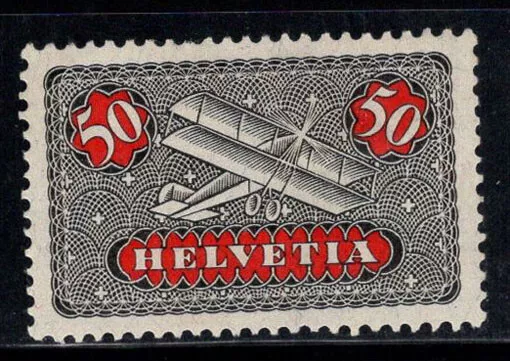 Schweiz 1923 Mi. 184x Ungebr. * MH 100% Flugpost 50 C, LUFT