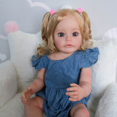 Bambole rinate in silicone corpo intero già finite realistiche bambina giocattoli bambini