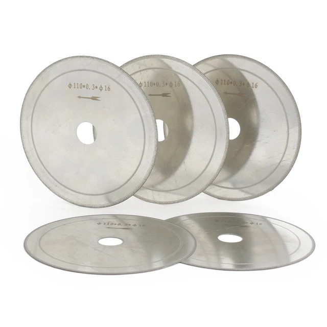 5Pcs 4-1/2" 110mm Ultra-Thin Lapidary Diamond Saw Blade Cutting Disc 5/8" Arbor