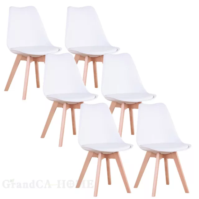 Lot de 6 Chaises de Salle à Manger Design Scandinave Intérieur Salon Cuisine