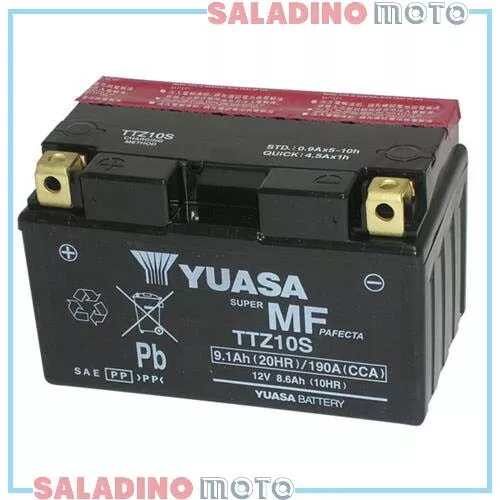 Batteria Yuasa Ttz10S (Sigillata Con Acido) 12V 8,6Ah Bmw Honda Ktm Mv Agusta