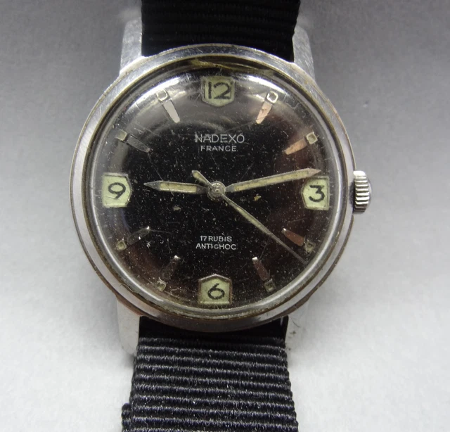 Montre De Plongée Vintage Nappey - Mécanique Automatique - Acier - Année 1970 Environ - Occasion Fonctionnelle