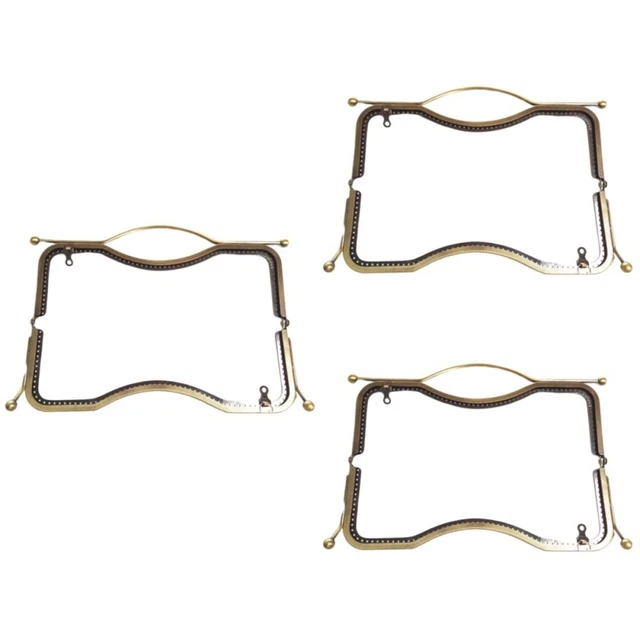 3x Bolso Retro Hebillas Beso Cierre Cartera Marco