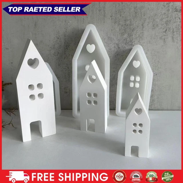 Stampi In Silicone A Forma Di Casetta - 12 Pezzi, Per Candele, Resin Art, Decorazioni Fai-da-te!