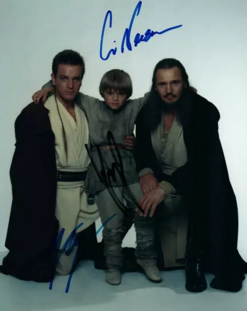 Ewan McGregor Liam Neeson Lloyd Signed 8x10 Photo Autographed Picture plus COA