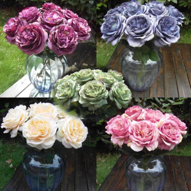 1 Bouquet Artificial Peony Silk Rose Flower Bridal Hydrangea Wedding Party Décor 3