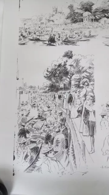 SALE !!! Molesey Regatta 1898,  plus The Seaside 1898 by Arthur Kemp Tebby