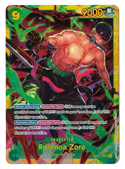 Roronoa Zoro OP06-118 Secrète - Coffret Ultraboost 10 Cartes One Piece Françaises PRB-02 The Best Vol.2
