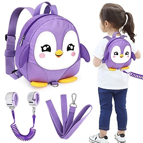 Toddler Harness Backpack Leash, Cute Penguin Kid Backpacks with Anti Lost