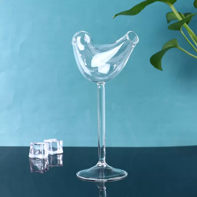 Transparent Bird-shaped Cocktail GlassesHigh Shed Wine Glass Drinking Cup F~ *&