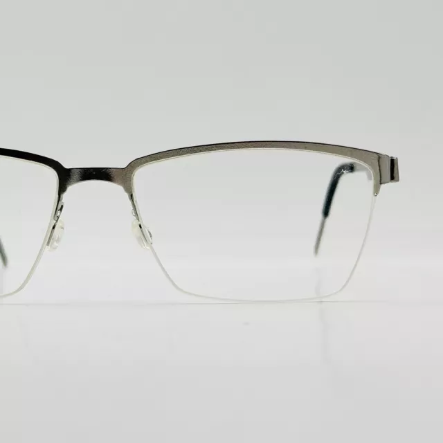 Lindberg Lunettes Hommes Carré Argent Strip Titanium Mod. 7407 P10 57/17 Neuf