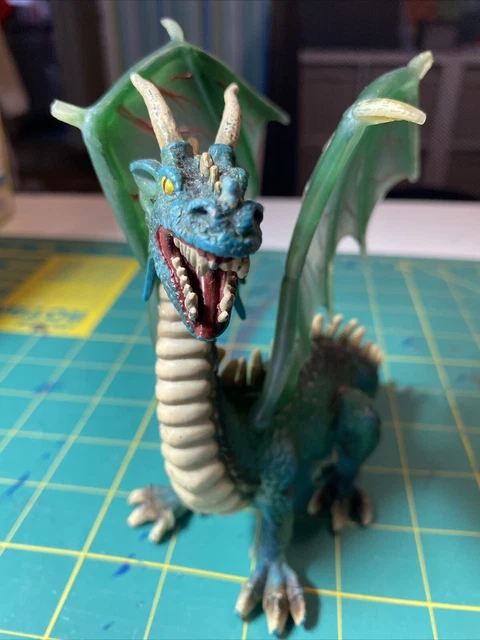 2003 Schleich World of Knights Medieval Green Winged Dragon Fantasy Figure 6"