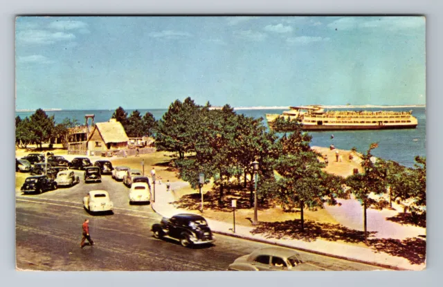 Plymouth MA-Massachusetts, Pilgrim House & Harbor, c1952 Vintage Postcard