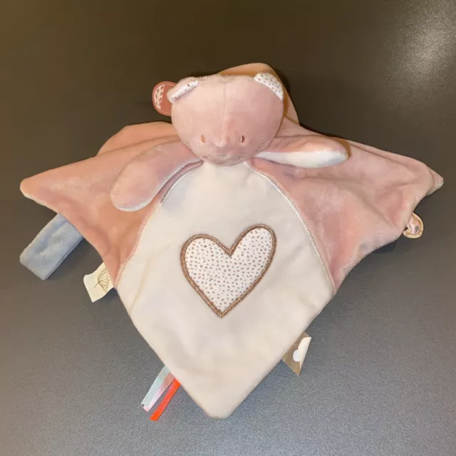 Doudou Chat Rose Coeur Minouchka Noukies