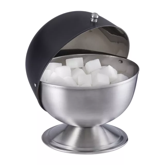 Sucrier avec couvercle Boîte sucre en morceaux Boule sucre acier inoxydable