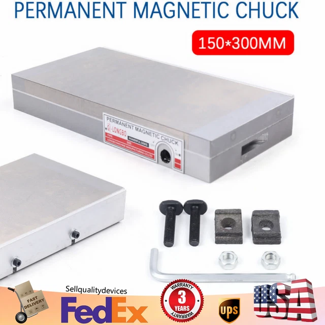 Permanent Magnet Chuck Fine Pole Magnetic Chuck Workholding Tool 6X12" CNC USA