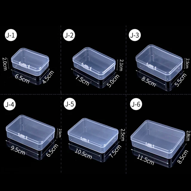 Small Plastic Storage Container Boxes Mini Clear Jewelry Earplugs Container 2