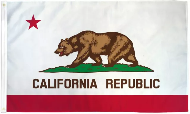 "CALIFORNIA" flag 2x3 ft polyester banner sign CA state republic