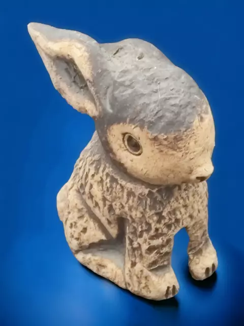 STATUINA, Coniglio in PIETRA, pezzo Unico  da collezione 3