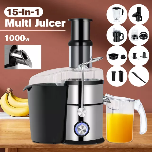 15 In1 Electric Multi Juicer Extractor Squeezer Food Processor Bean Meat Grinder