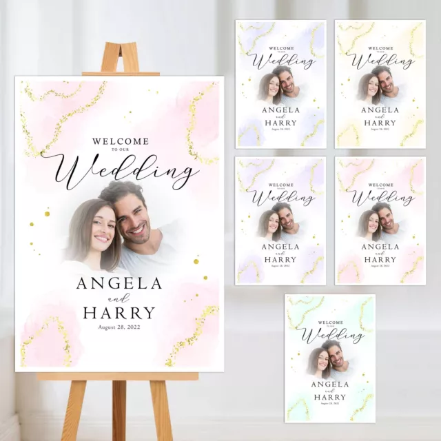 Personalised Wedding Welcome Sign Just Married Engagement  Poster  Print