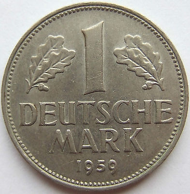 Pièce de Monnaie Rfa 1 Deutsche Mark 1959 G En Extremely fine