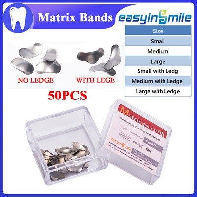 Medicom SafeMatrix Curve Single-Use Matrix Band, Contoured Wide, 6mm