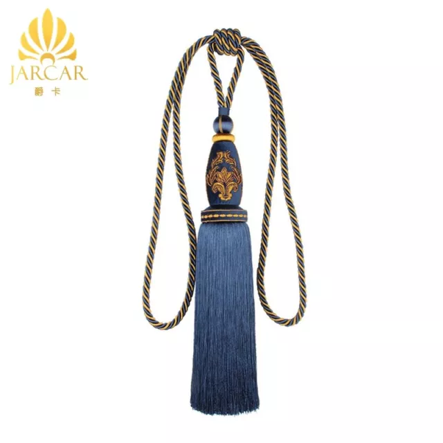 1 pair curtain tieback luxury high class European tassel rope tie tape back N098