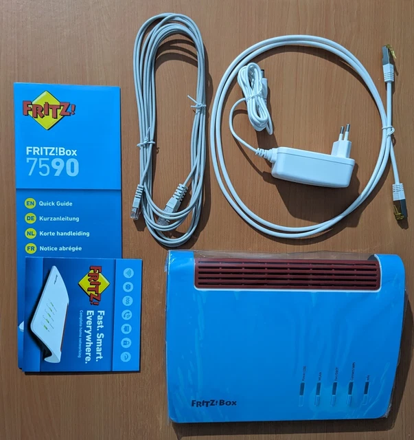 AVM FRITZ!BOX 7590 Modem Wi-Fi Router - Bianco EUR 90,00 - PicClick IT