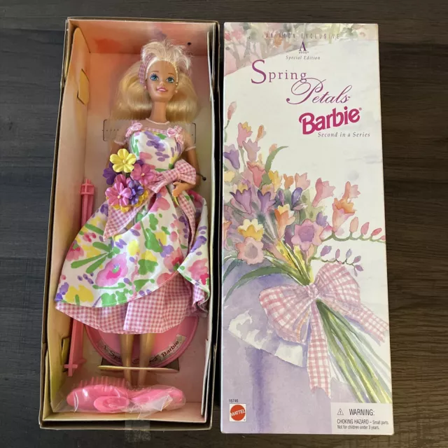 NIB 1996 Mattel Barbie Spring Petals Doll AVON Special Edition #16746 Blonde