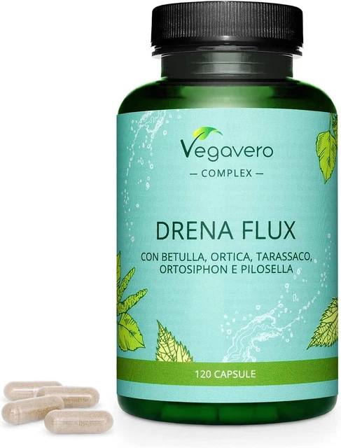 DRENANTE Forte Vegavero® | 100% NATURALE | con Pilosella, Tarassaco, Orthosiphon