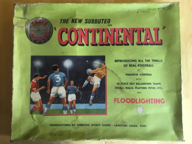 Subbuteo Table Soccer - Continental Edition with floodlighting - 1960s version