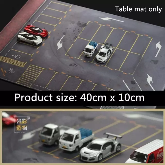 1/64 Car Model Scene Distressed Parking Lot Diorama Pad US Ms News Mouse C0C5