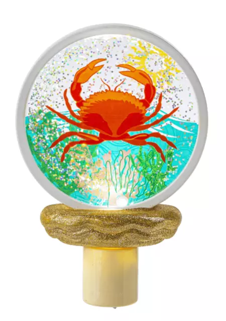 Ganz Midwest-CBK E2 Décor Crab LED Shimmer Disk Night-Light 6.25" ME178416