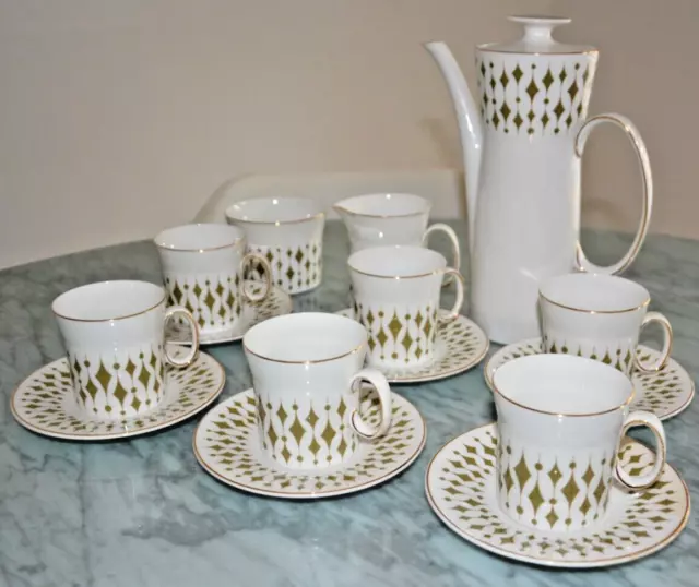 Greenway Hostess Tableware Coffee Set. Designed By John Russell Fine Bone China