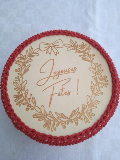 Boite Rone A Cadeau Rouge / Diam 15 H 8