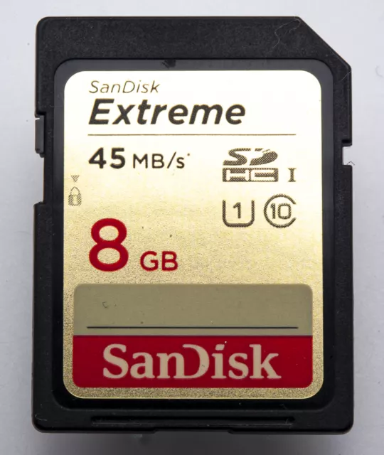 SanDisk SD HC I SDHC Extreme 8GB 45MB/s Memory Card Memory Card