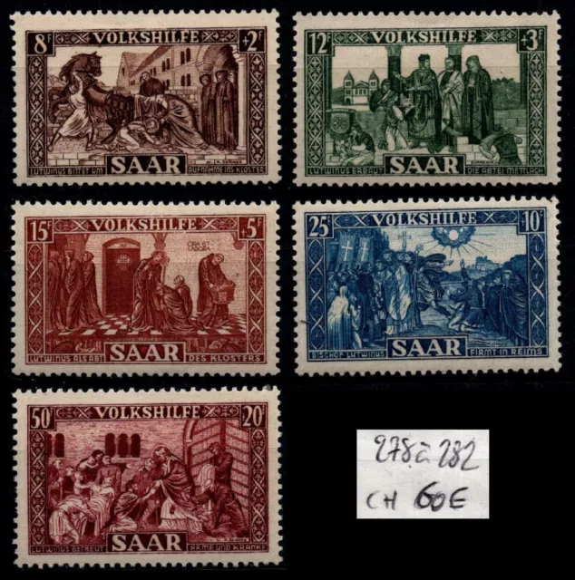 SARRE : Série POPULAIRE 278 à 282, Neufs * = Cote 60 € / Lot Timbres COLONIES