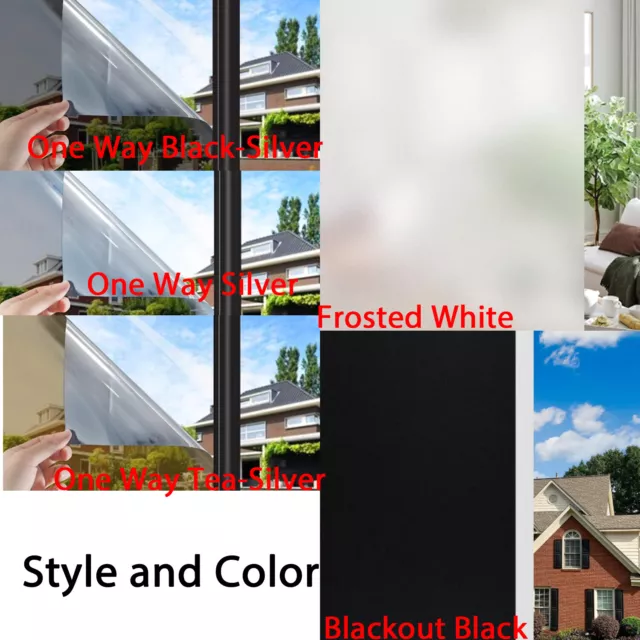 Privacy Frosted/Blackout/One Way Mirror Window Tint  Film Home Tinting Anti-UV 3